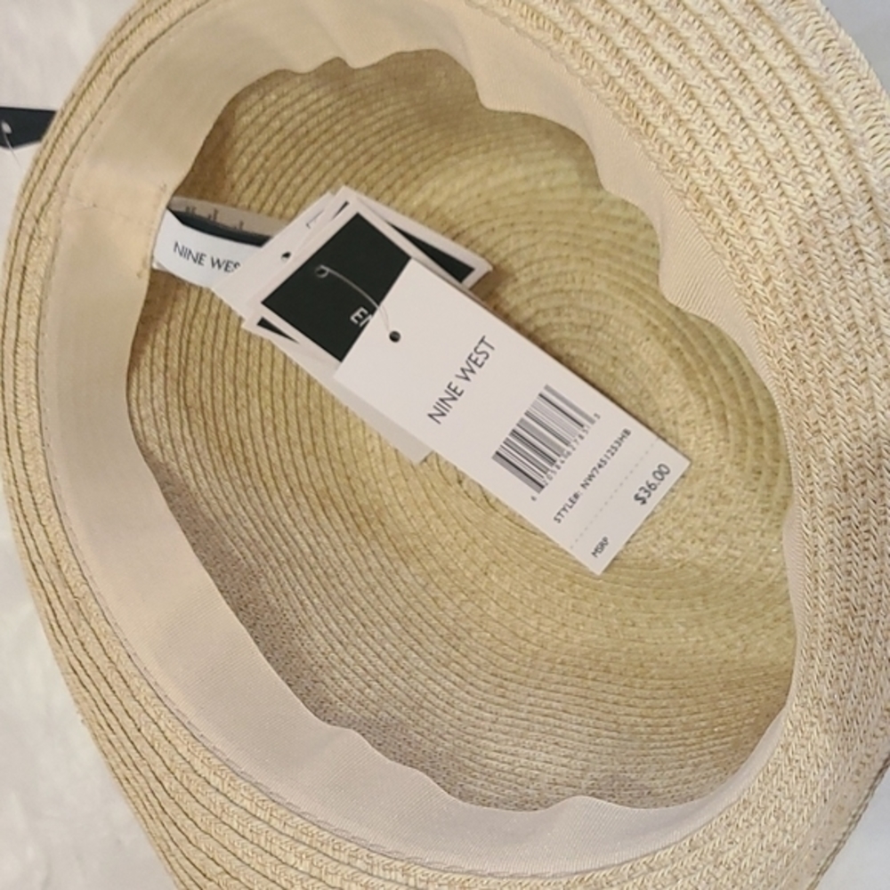 NWT fedora straw hat - Picture 2 of 3